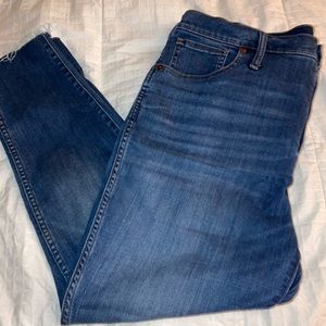 Madewell 10” rise button fly cropped jeans